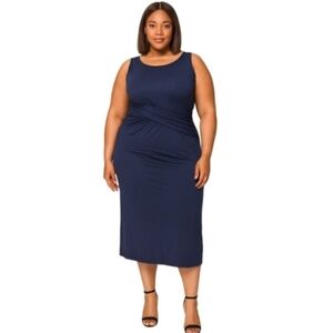 Fabletics‎ Navy Blue Midi Dress Women's XL
